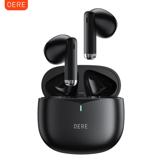 QERE Wireless Headphone TWS Earphone noise reduction dual microphones ENC Bluetooth 5.3 waterproof HI-FI sound bass touch contro
