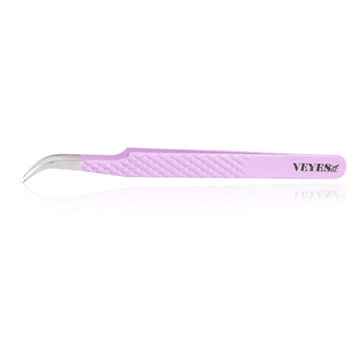 Veyes Inc Eyelash Extensions Tweezers Veyelash Professional 90 Degree Tweezers for Volume Stainless steel 3D Accurate Closure