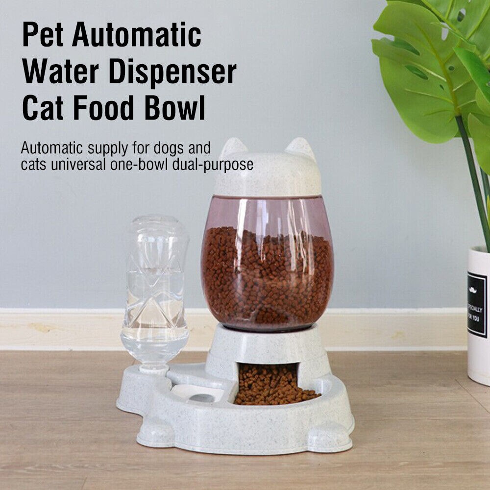 Automatic Pet Food Self Dispenser Dog Cat Rabbit Feeder US