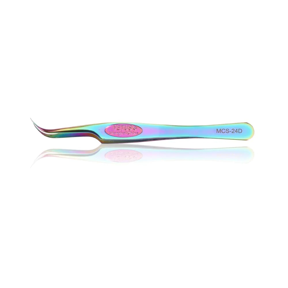 Veyes Inc Eyelash Extensions Tweezers Veyelash Professional 90 Degree Tweezers for Volume Stainless steel 3D Accurate Closure