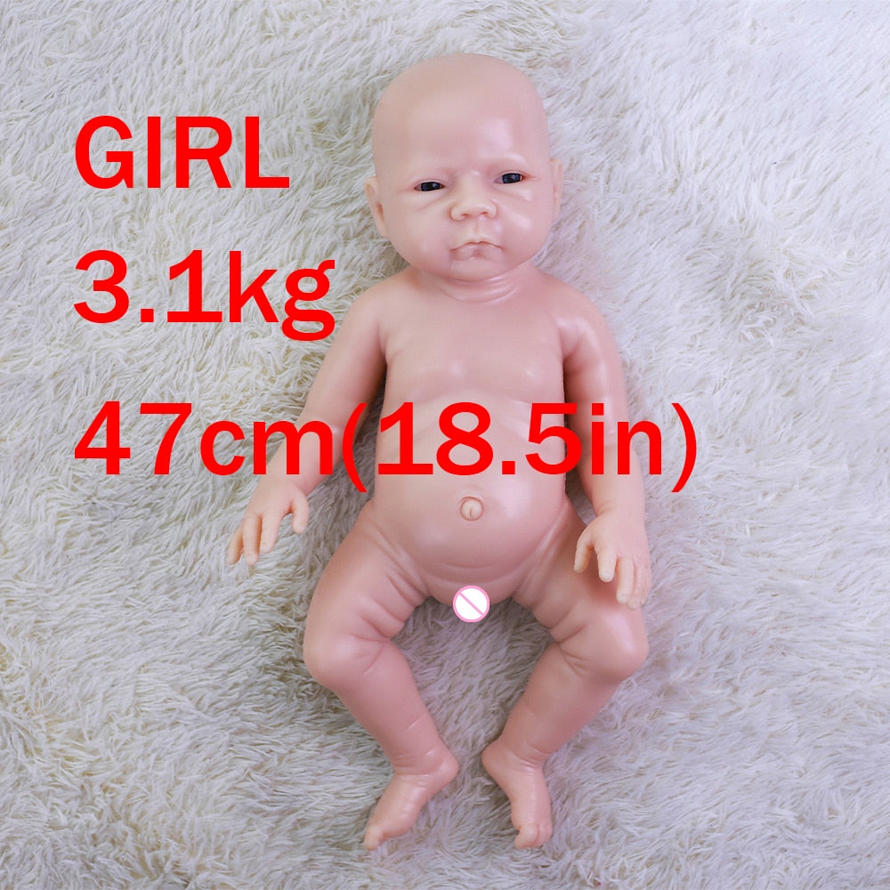 COSDOLL Silicone Reborn Baby Dolls Lifelike Newbron Baby Unpainted Doll Vivid Soft Dolls Gift Wholesale Doll DIY Blank Toys Kit