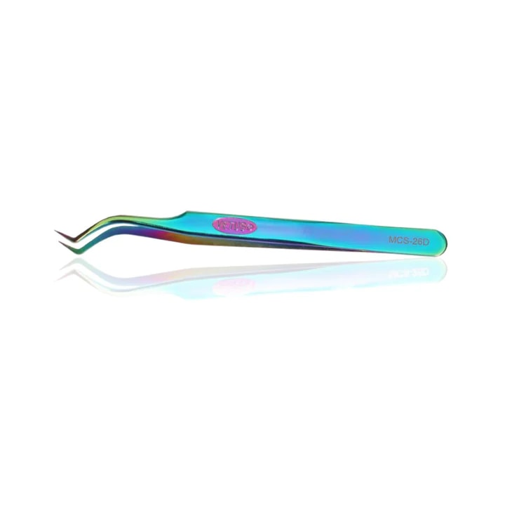 Veyes Inc Eyelash Extensions Tweezers Veyelash Professional 90 Degree Tweezers for Volume Stainless steel 3D Accurate Closure