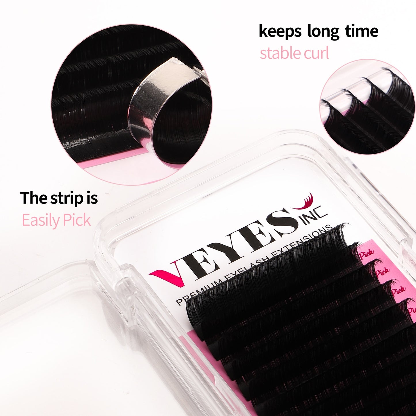 Veyes Inc Classic Eyelash Students Training Kit Veyelash 8-16 Mix Individual Lash Extensions Matte Black Silk Lashes Wholesale