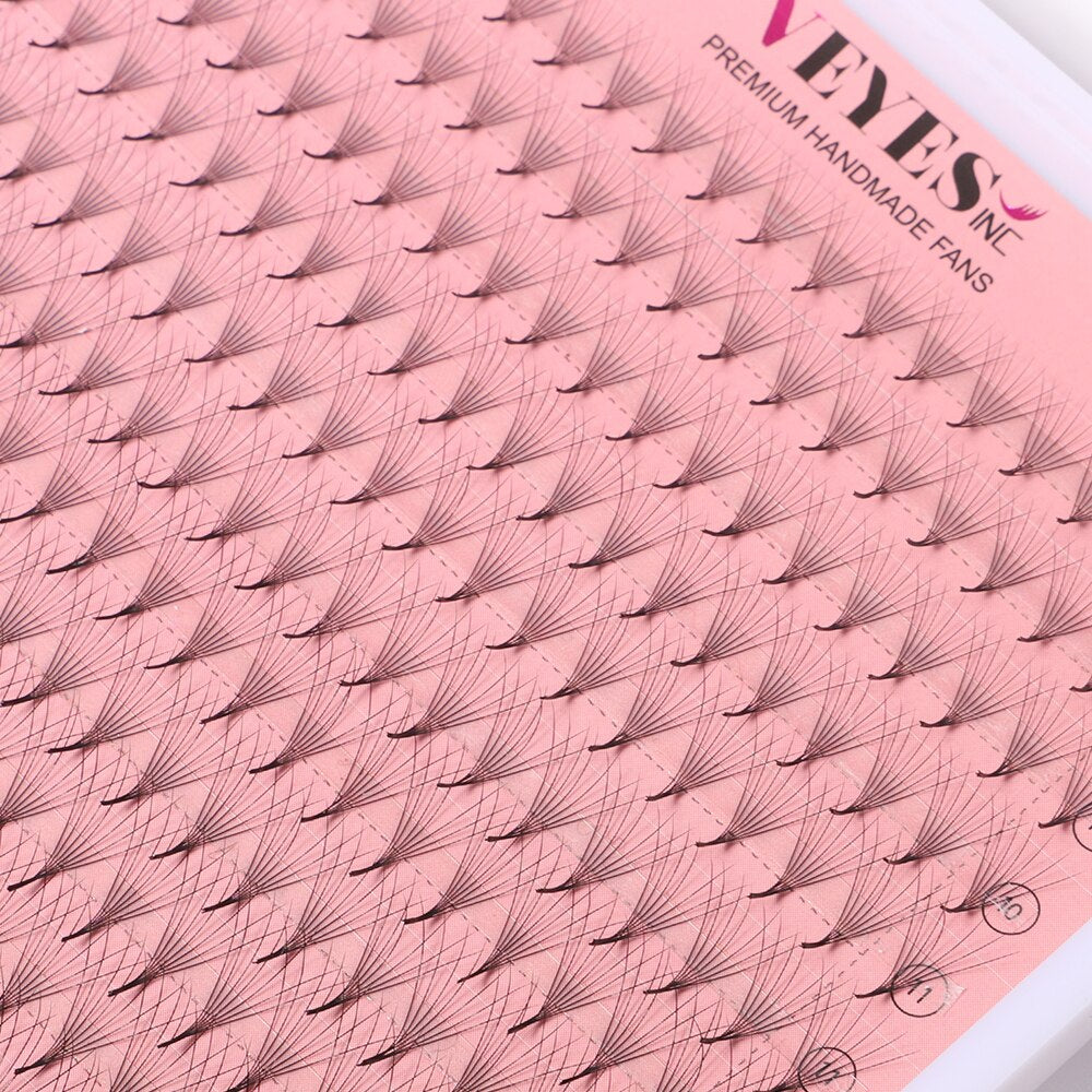 Veyes Inc Premade Fans Lashes Eyelash Extensions Veyelash 320 Fans Slim Thin Pointy Base Long Stem Soft Russian Volume Fans Lash