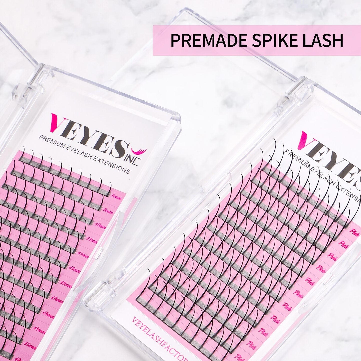 Veyes Inc Eyelash Extensions Premade Spikes Lashes Extensions Veyelash 8-18mm Classic Spike Lash Fan Makeup Tools Lashes Bulk