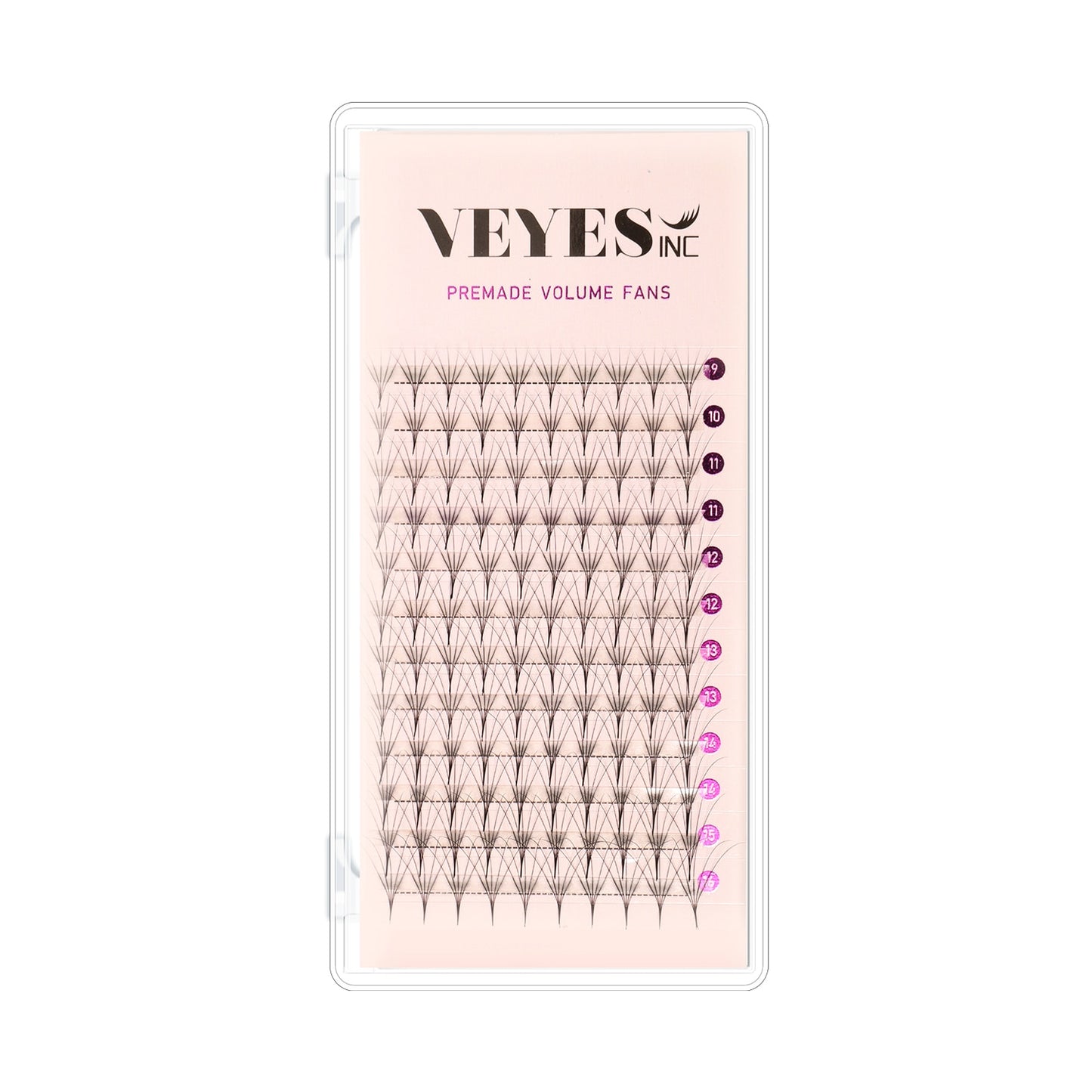 Veyes Inc 5 Cases/Lot Premade Fan Lashes Eyelash Extensions Sharp Narrow Slim Thin Pointy Base Russian Volume Fans 5D 7D 10D