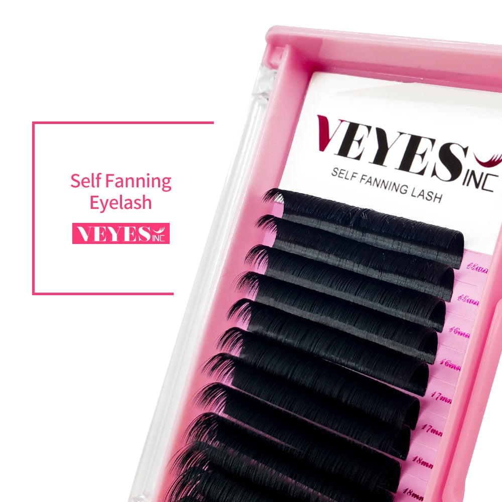 Veyes Inc 5 Cases/Lot Easy Fanning Eyelash Extensions Veyelash Russian Volume Lashes Bloom Austomatic Flowering Makeup Beauty