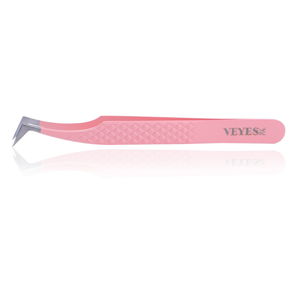 Veyes Inc Eyelash Extensions Tweezers Veyelash Professional 90 Degree Tweezers for Volume Stainless steel 3D Accurate Closure