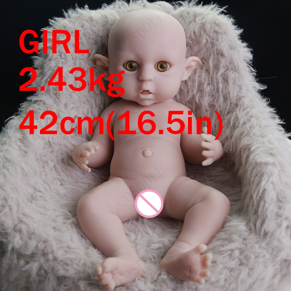 COSDOLL Silicone Reborn Baby Dolls Lifelike Newbron Baby Unpainted Doll Vivid Soft Dolls Gift Wholesale Doll DIY Blank Toys Kit