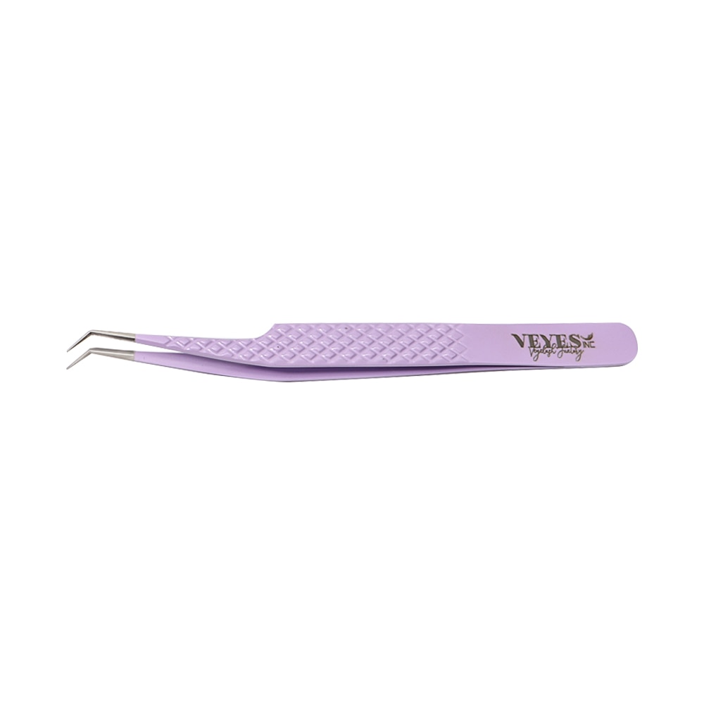 Veyes Inc Eyelash Extensions Tweezers Veyelash Professional 90 Degree Tweezers for Volume Stainless steel 3D Accurate Closure