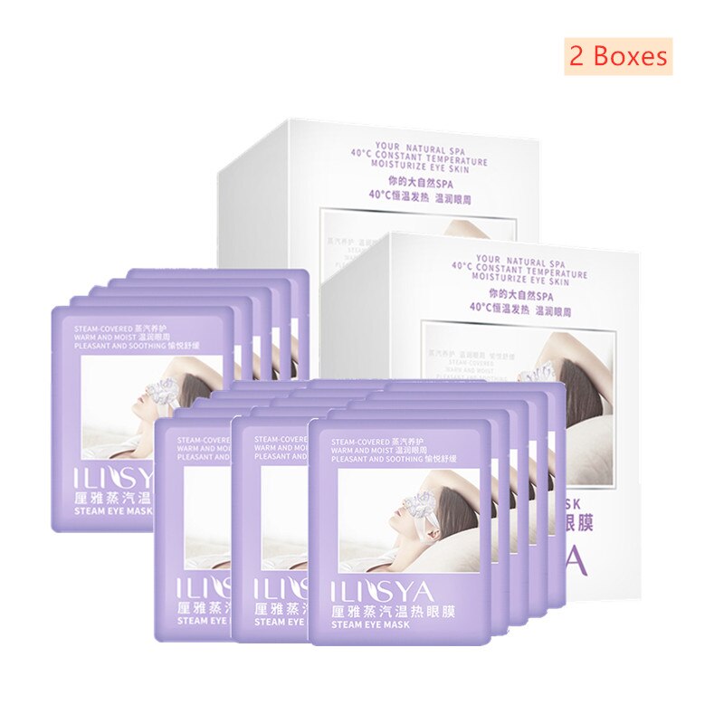 5 Boxes-Steam Eye Mask Warm Eye Patch Dark Circle Remover Relieve Fatigue for Travel Sleep Relax