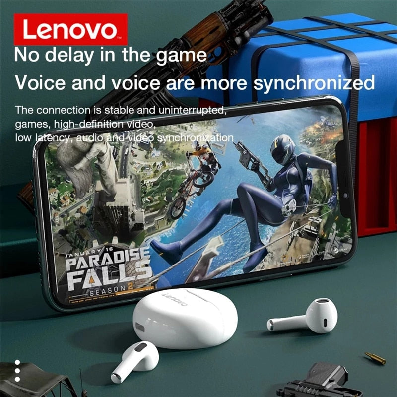 Original Lenovo LivePods HT38 Headphones TWS Wireless Bluetooth  Earphone Sports 9D Stereo Bass Headsets For Android IOS Earbuds