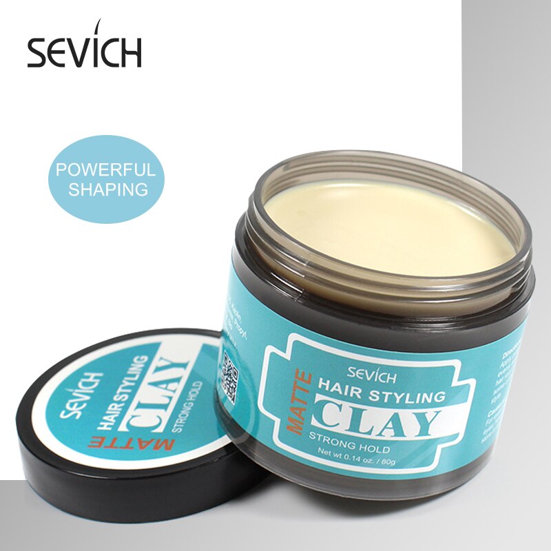 Sevich 80g Hair Styling Matte Hair Clay Lasting Stereotype Matte Clay Strong Hold Easy Wash Convenient Smooth