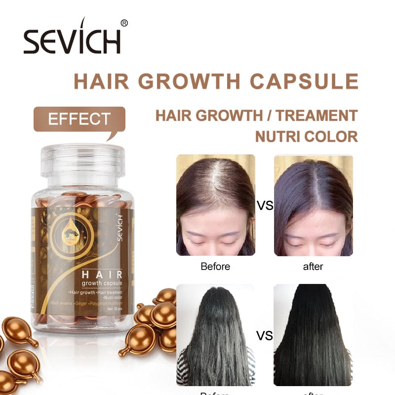 Castor Oil Keratin Complex Hair Vitamin Capsule Hair Regrowth Treatment Nourishing Hair Damaged Repair Anti Hair Loss products