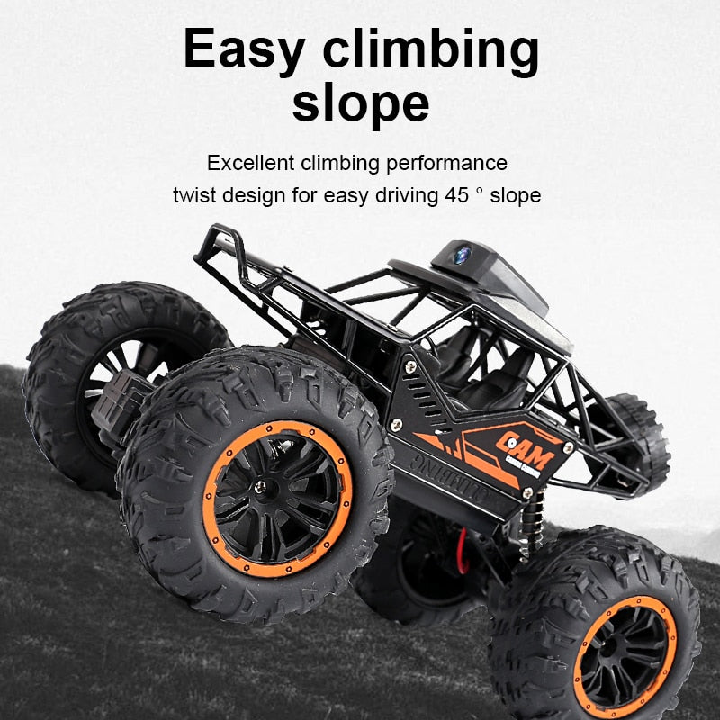 Camera Rc Car Machine On Remote Control Stunt 2.4G 720P WIFI FPV HD Camera SUV 1:18 Radiocontrol Toys Climbing Car For Children