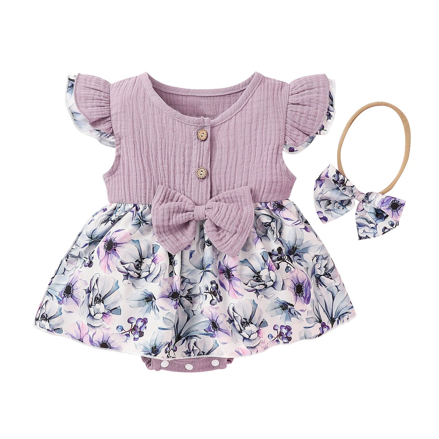 lioraitiin 0-18M Newborn Infant Baby Girl Summer Fashion Dress Off Shoulder Floral Printed Clothing 7Colors