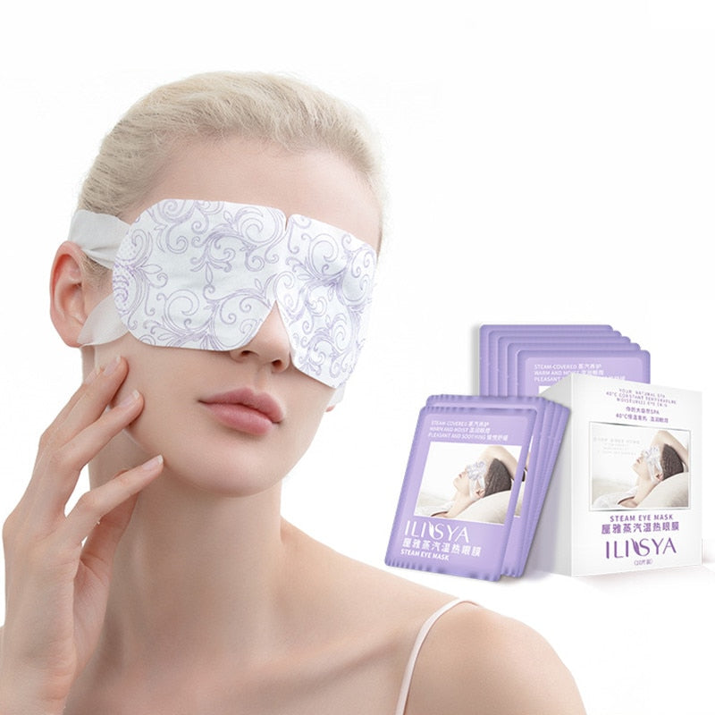 5 Boxes-Steam Eye Mask Warm Eye Patch Dark Circle Remover Relieve Fatigue for Travel Sleep Relax