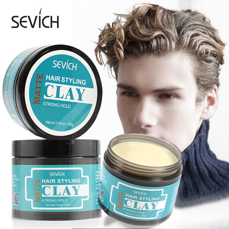 Sevich Hair Styling Clay Mud for Men Strong Hold Hairstyles Long Lasting Stereotype Hair Wax Matte Finished Molding Cream