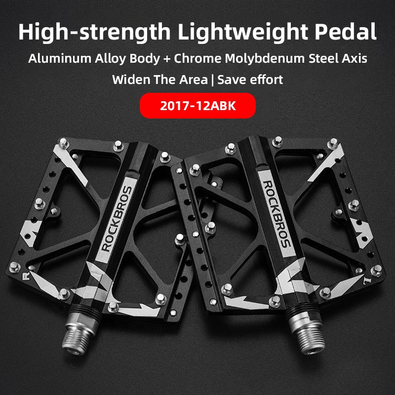 ROCKBROS Mountain Bike Bicycle Pedals Cycling Ultralight Aluminium Alloy 4 Bearings MTB Pedals Bicicleta Bike Pedals Flat BMX