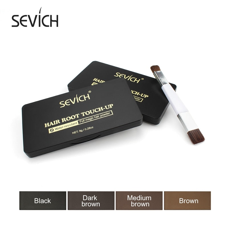 Sevich Hair Root Touch-Up 8g Hairline Shadow Powder 4 Colors Waterproof Edge Control Hairline Concealer Powder With Brush