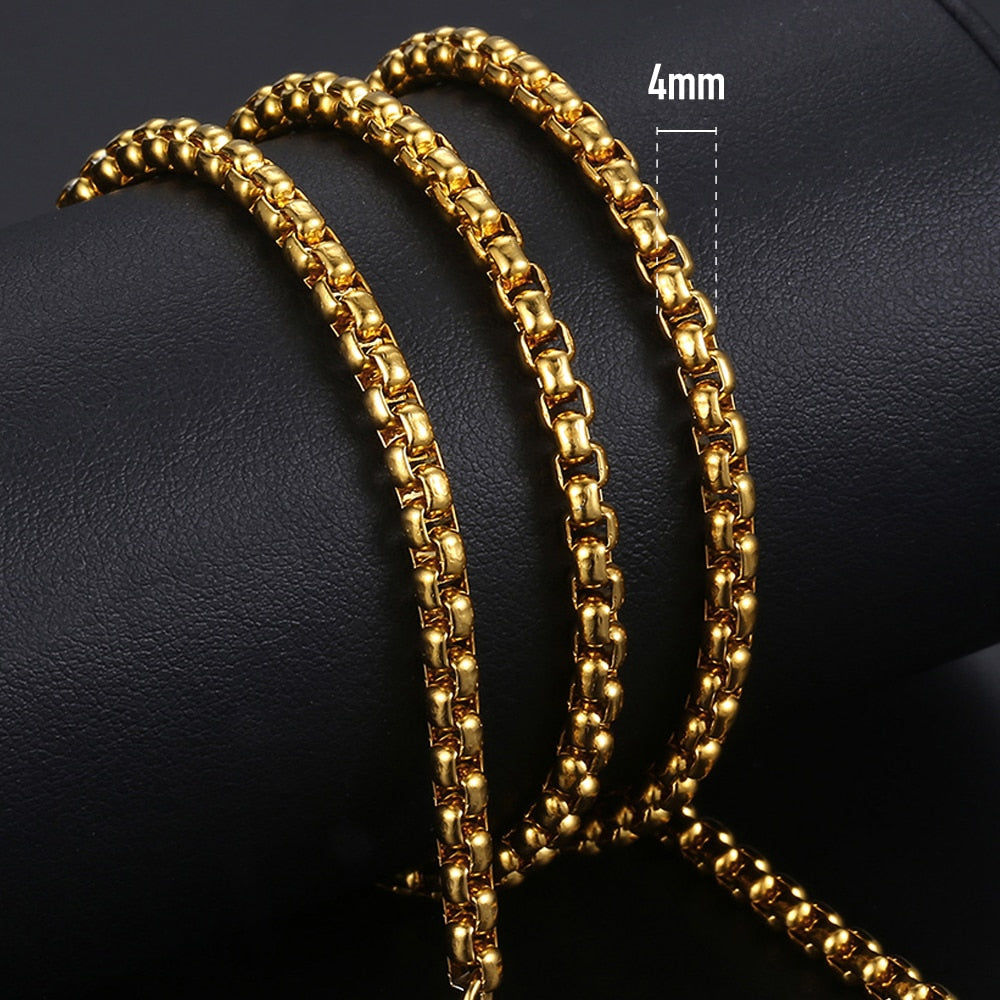 Simple 2-5mm Rolo Box Chain Necklaces For Women Men Anti Allergy Stainless Steel Necklaces 2020 Fashion Jewelry Wholesale