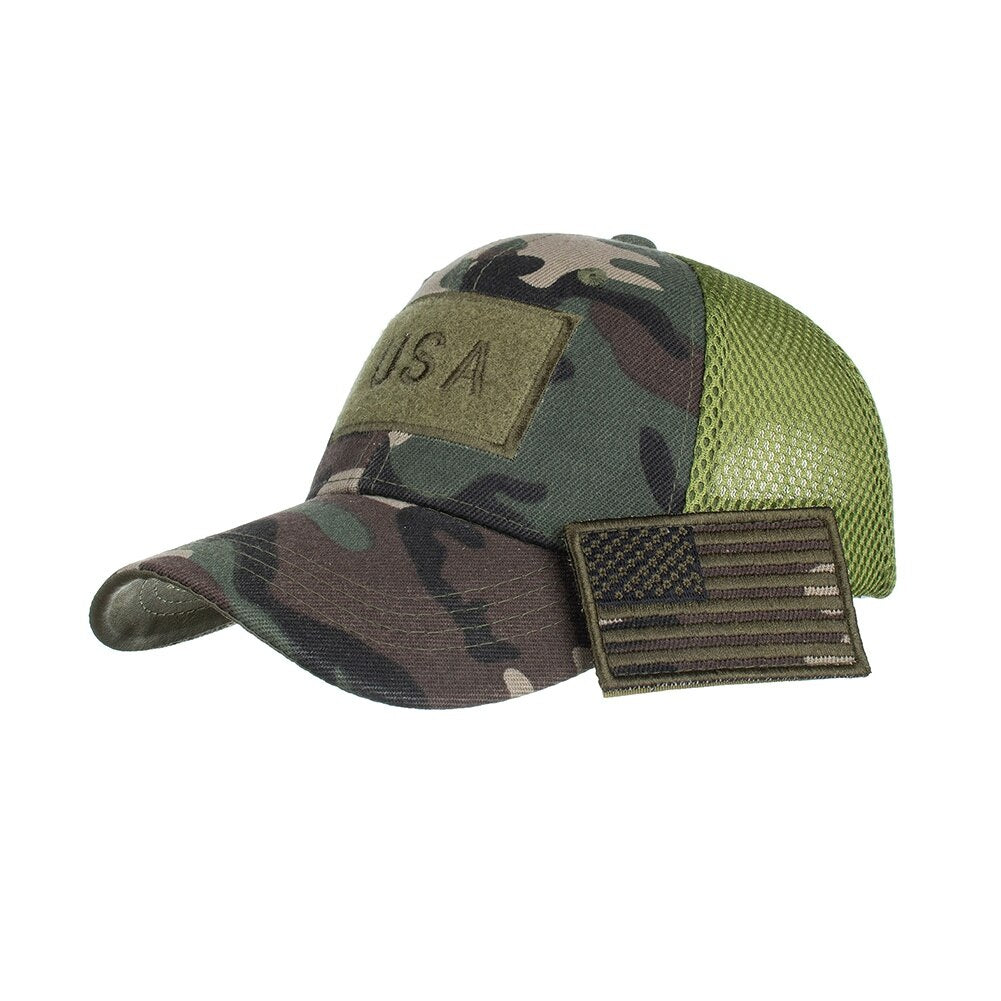 Tactical Camouflage Baseball Caps Men Summer Mesh Military Army Caps Hiking Hunting Cap Hats