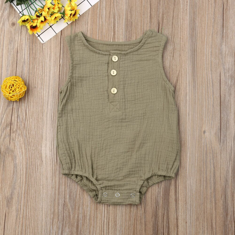 Pudcoco US Stock Newborn Toddler Boy Girl Summer Clothes Solid Romper Jumpsuit Outfit Bodysuit