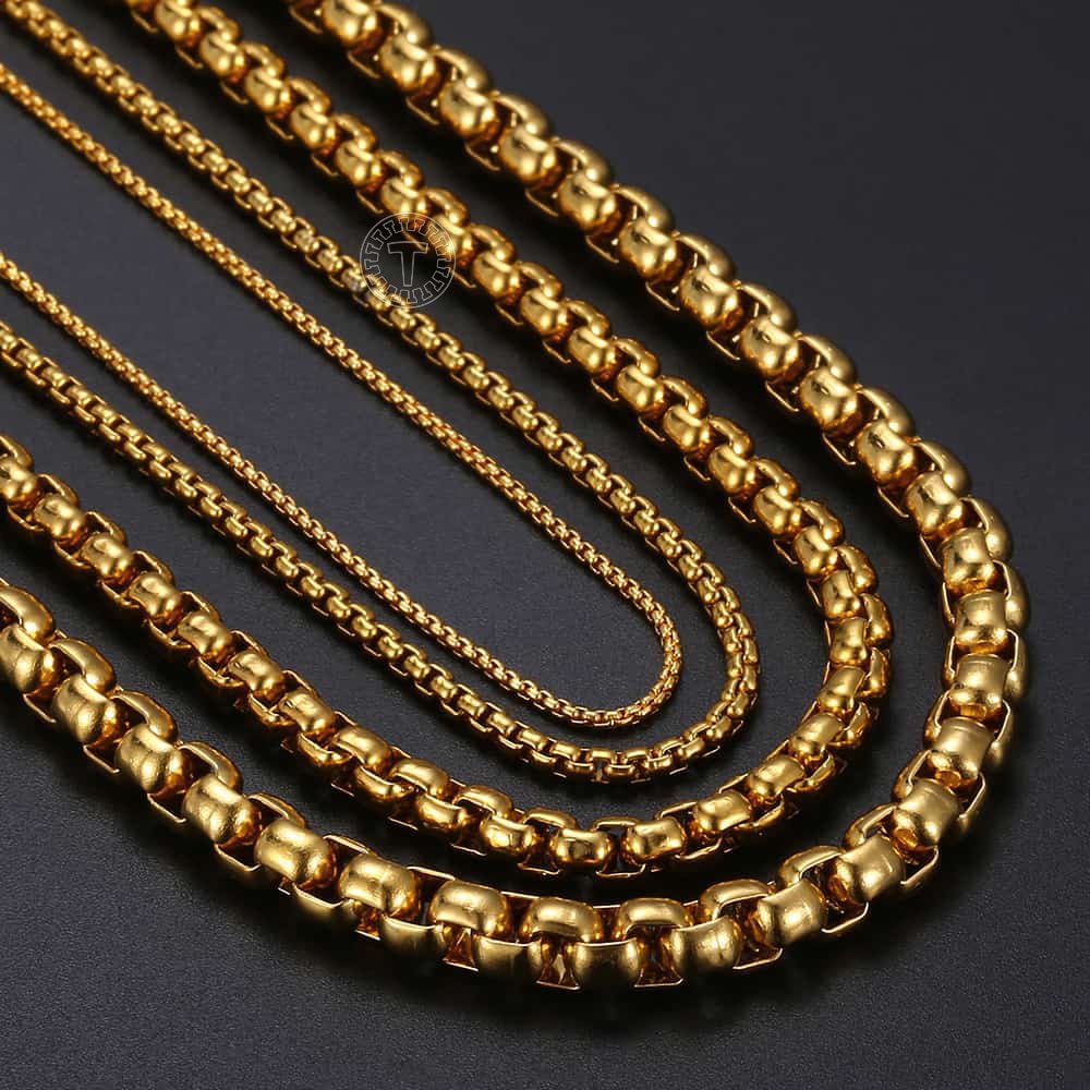 Simple 2-5mm Rolo Box Chain Necklaces For Women Men Anti Allergy Stainless Steel Necklaces 2020 Fashion Jewelry Wholesale