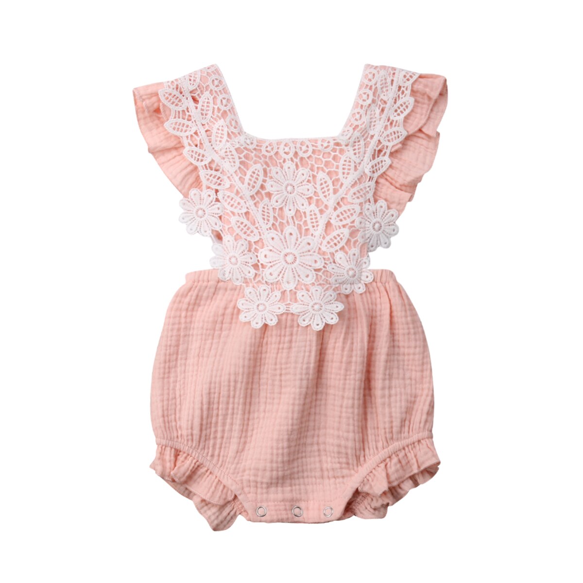 Pudcoco US Stock New Fashion Cute Newborn Kids Baby Girls Ruffle Lace Romper Playsuit Clothes Outfit