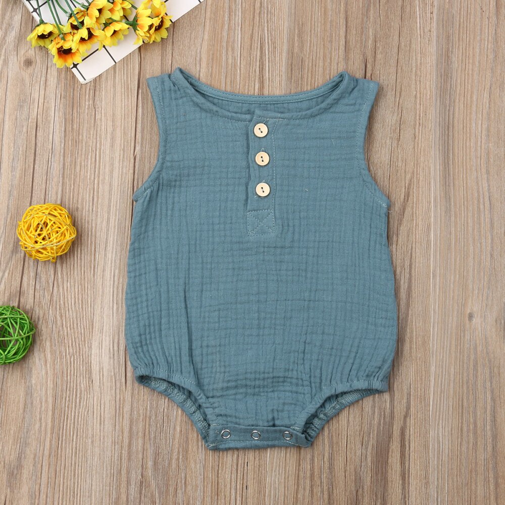 Pudcoco US Stock Newborn Toddler Boy Girl Summer Clothes Solid Romper Jumpsuit Outfit Bodysuit