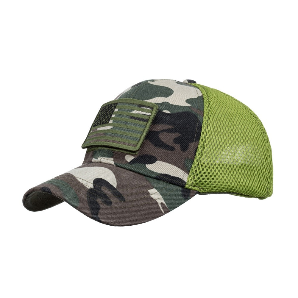 Tactical Camouflage Baseball Caps Men Summer Mesh Military Army Caps Hiking Hunting Cap Hats