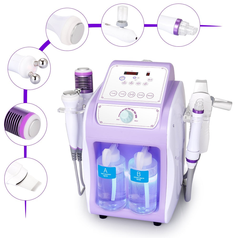 Hydro Ultrasonic Facial Clean Machine Blackhead Removal Skin Scrubber for Home and Salon Face Care