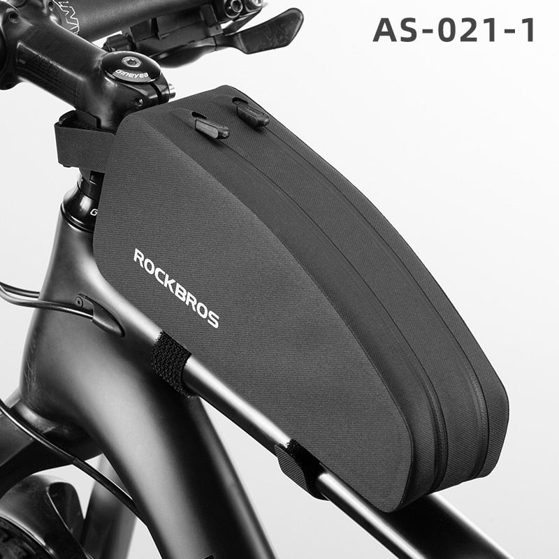 ROCKBROS Bicycle Bag Waterproof Cycling Top Front Tube Frame Bag Large Capacity MTB Road Bicycle Pannier Black Bike Accessories