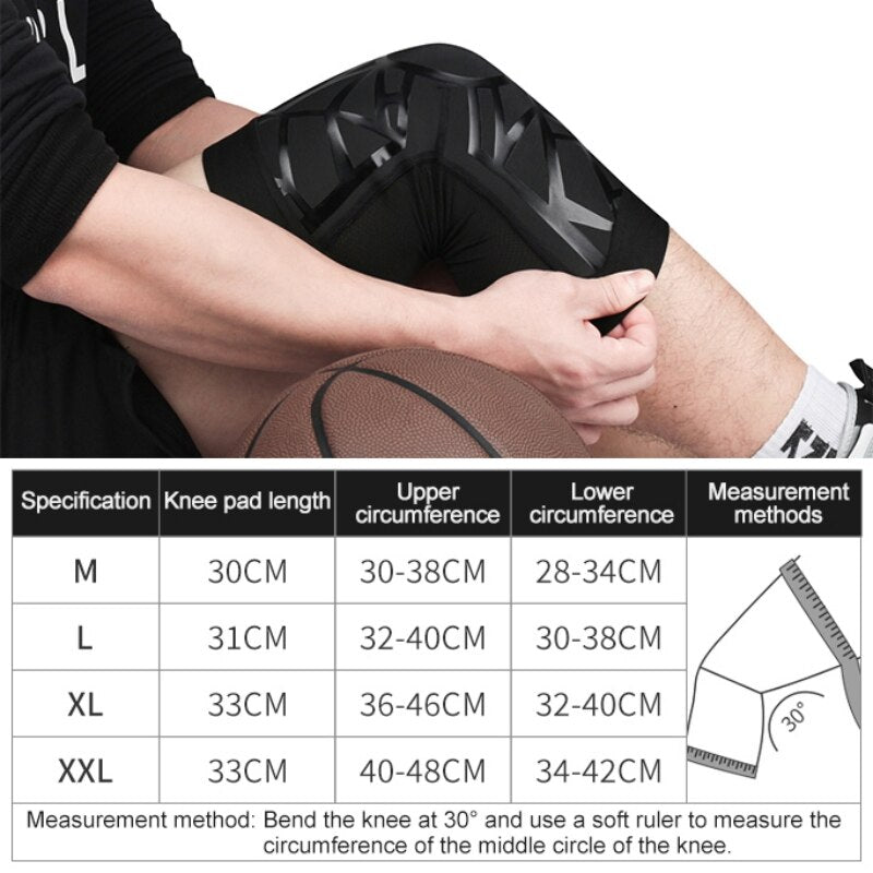 1PCS Compression Knee Support Sleeve Protector Elastic Kneepad Brace Gym Sports Basketball Volleyball Running Protector