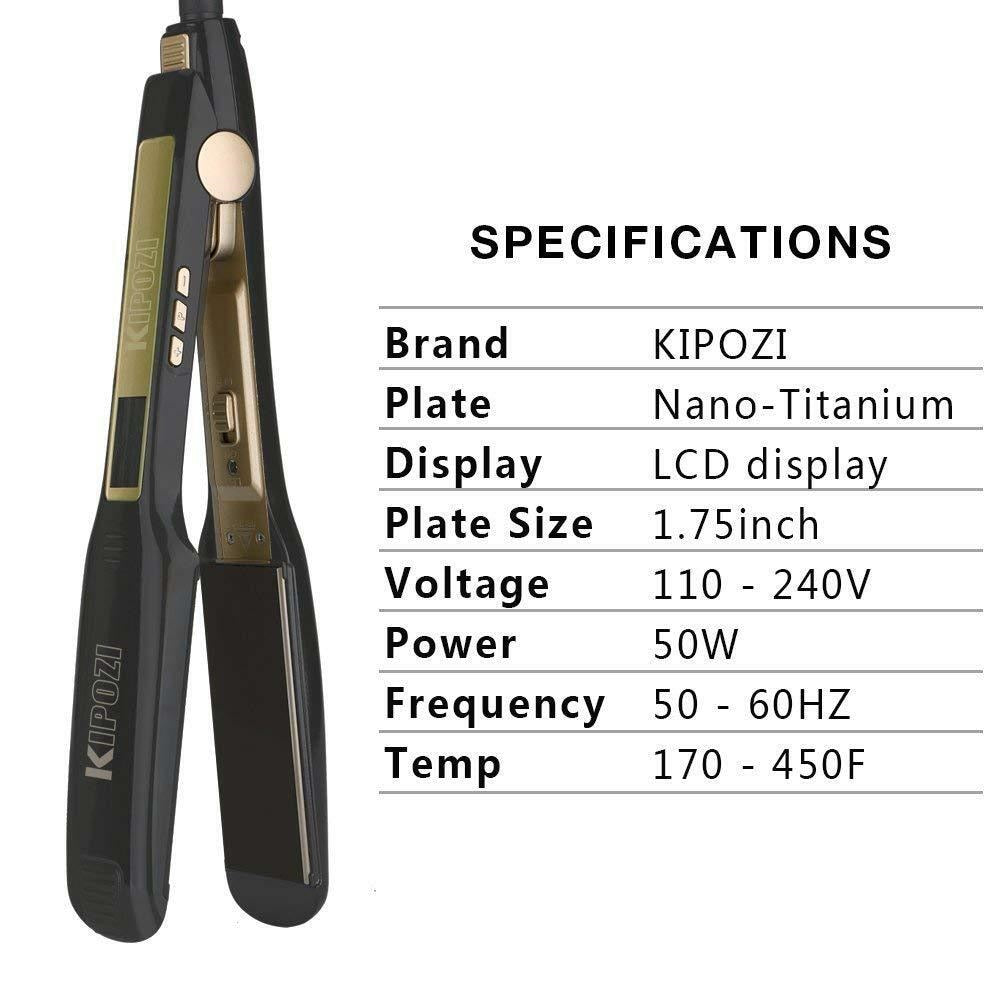 KIPOZI Hair Straightener Flat Iron Tourmaline Ceramic Professional Hair Straightener Culer Salon Steam Hair Iron Hair Care