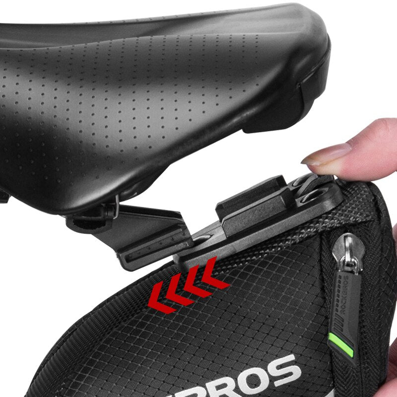 ROCKBROS 1L Mini Bicycle Bag Saddle Bag Portable Refletive Tail Seatpost Riding Storage MTB Bike Bag Accessories