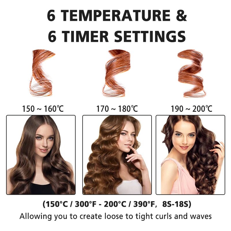 Automatic Hair Curler Wireless USB Rechargeable Hair Curling Iron Electric Hair Curlers Professional Curling Irons Hair Waver To