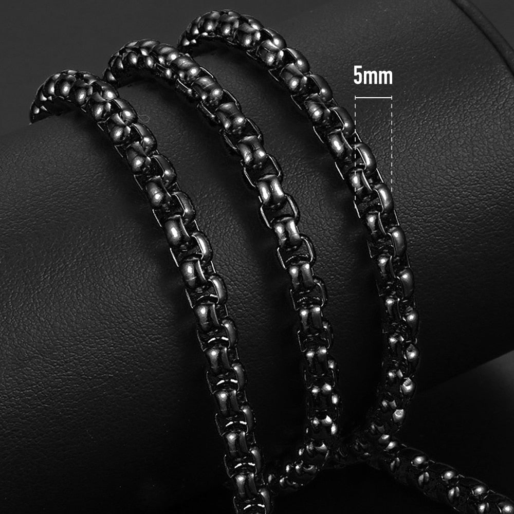 Simple 2-5mm Rolo Box Chain Necklaces For Women Men Anti Allergy Stainless Steel Necklaces 2020 Fashion Jewelry Wholesale