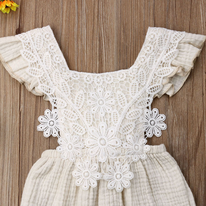 Pudcoco US Stock New Fashion Cute Newborn Kids Baby Girls Ruffle Lace Romper Playsuit Clothes Outfit