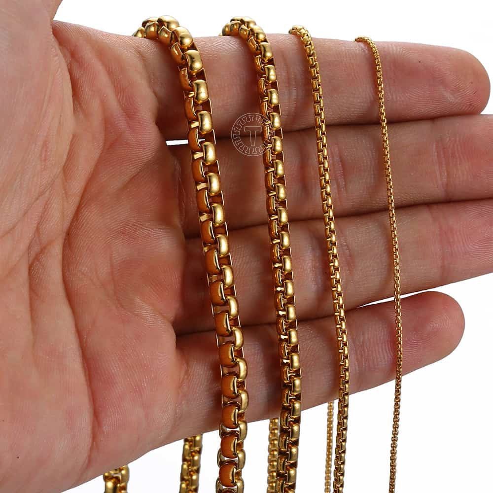 Simple 2-5mm Rolo Box Chain Necklaces For Women Men Anti Allergy Stainless Steel Necklaces 2020 Fashion Jewelry Wholesale