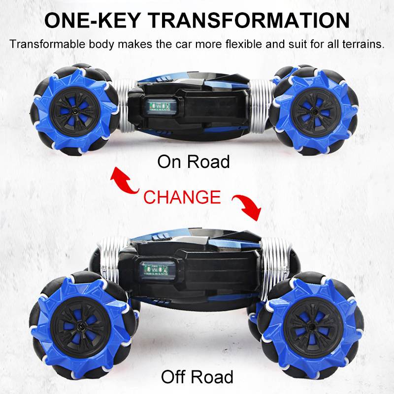 2.4GHz 4WD Radio Gesture Induction RC Car Remote Control Car Road Drift Vehicle Music Dancing Twist Stunt Car Gifts for Kids