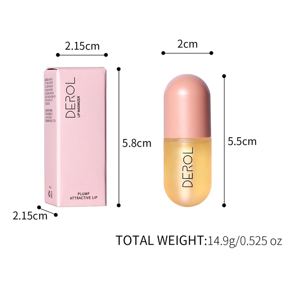 US Stock Lip Plumper Mineral Oil Lip Extreme Volume Essence Nutritious Lips Enhancer Serum Moisturizing Plumping Lip Gloss