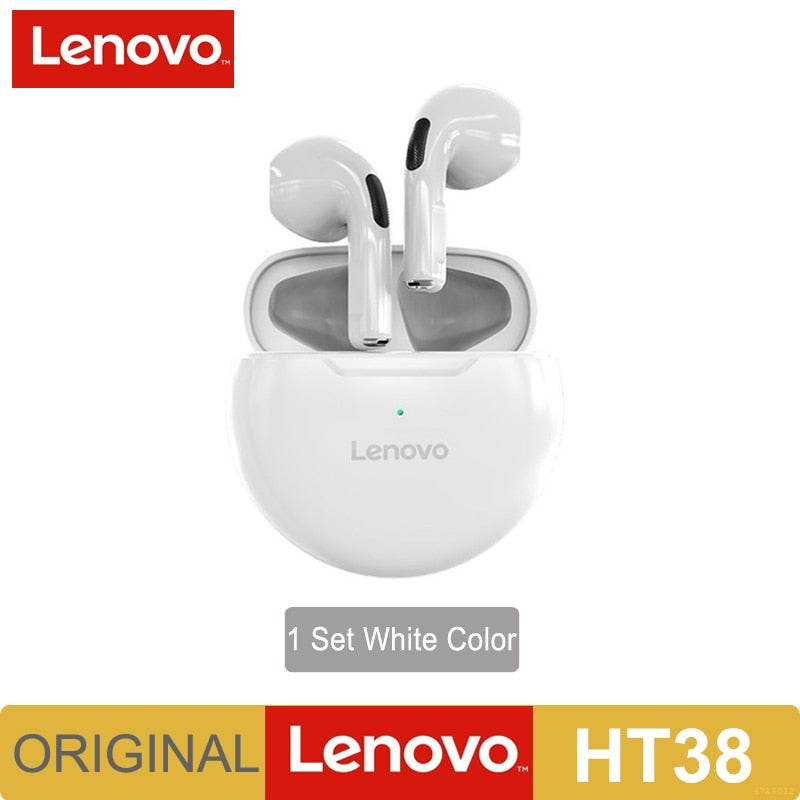 Original Lenovo LivePods HT38 Headphones TWS Wireless Bluetooth  Earphone Sports 9D Stereo Bass Headsets For Android IOS Earbuds