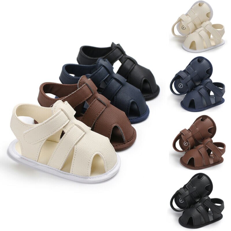 lioraitiin Baby Boy Sandals Focusnorm Fashion Toddler Kid Baby Boy Girl Sole Sandals Toddler Summer Shoes Sandals For 0-18M Baby