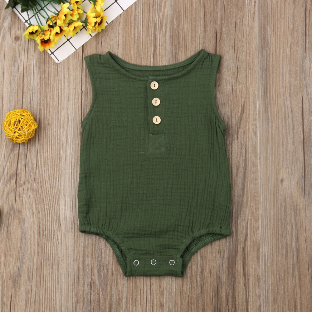 Pudcoco US Stock Newborn Toddler Boy Girl Summer Clothes Solid Romper Jumpsuit Outfit Bodysuit