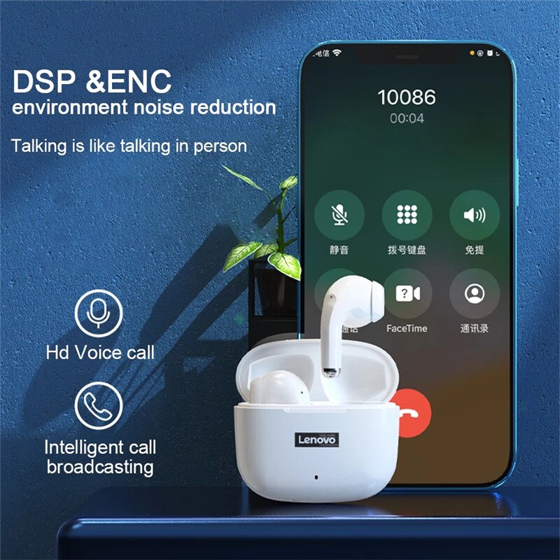 Original Lenovo LP40 Pro In-ear Version TWS Earphone Wireless Bluetooth Headphone Touch Control Gaming Headset Noise Reduction