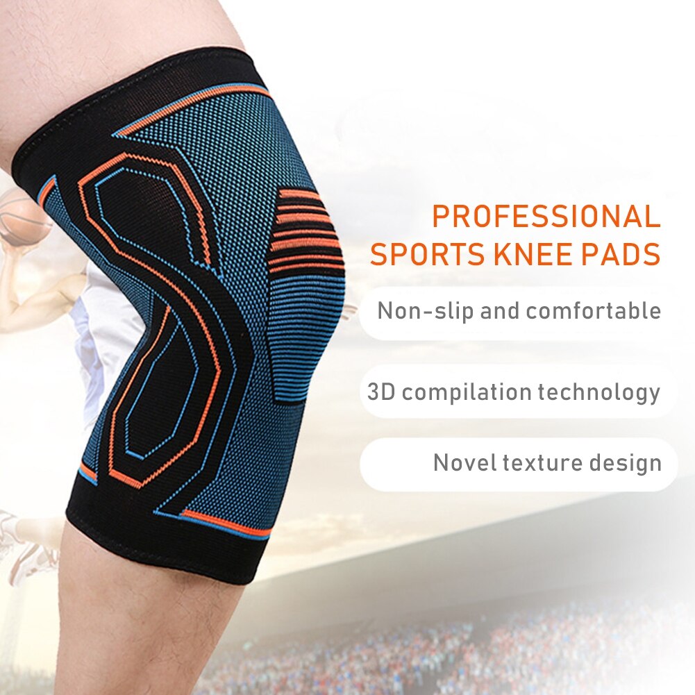 1PC Compression Knee Brace Workout Knee Support for Joint Pain Relief Running Basketball Knitted Knee Sleeve for Adult