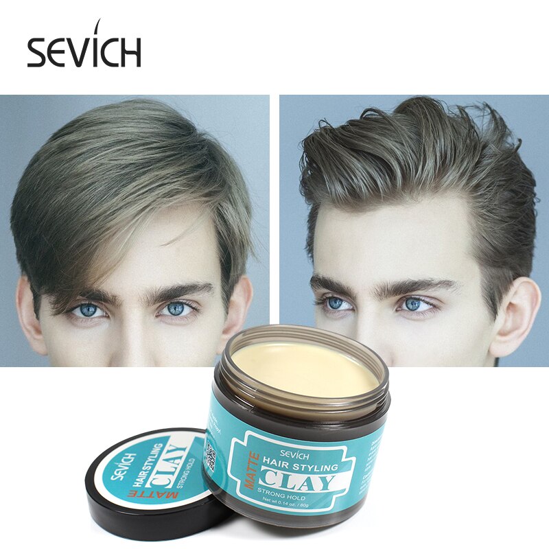 Sevich Hair Styling Clay Mud for Men Strong Hold Hairstyles Long Lasting Stereotype Hair Wax Matte Finished Molding Cream