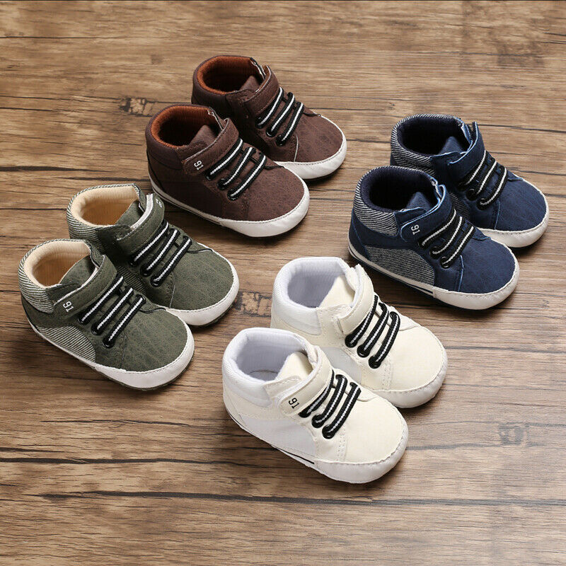 Pudcoco US Stock 0-18M New Baby Boys Girls Sneakers Leather Sports Crib Soft First Walker Shoes First Walkers For 0-18month