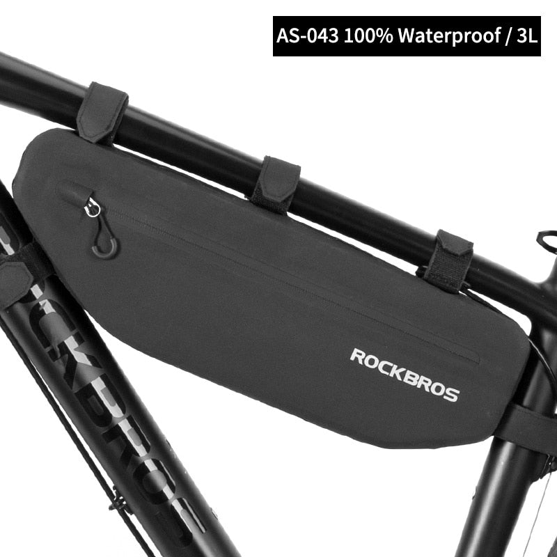 ROCKBROS Rainproof Bike Bag Large Capacity MTB Road Frame Bag Triangle Pouch Waterproof Caulking Bicycle Bag Pannier Accessories